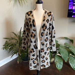 NWOT LEOPARD PRINT CARDIGAN